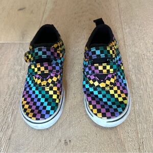 Toddler size 8 rainbow checkered vans